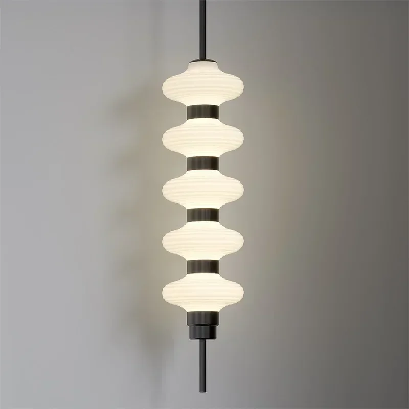 Французский стеклянный подвесной светильник — телескопический - изображение 3