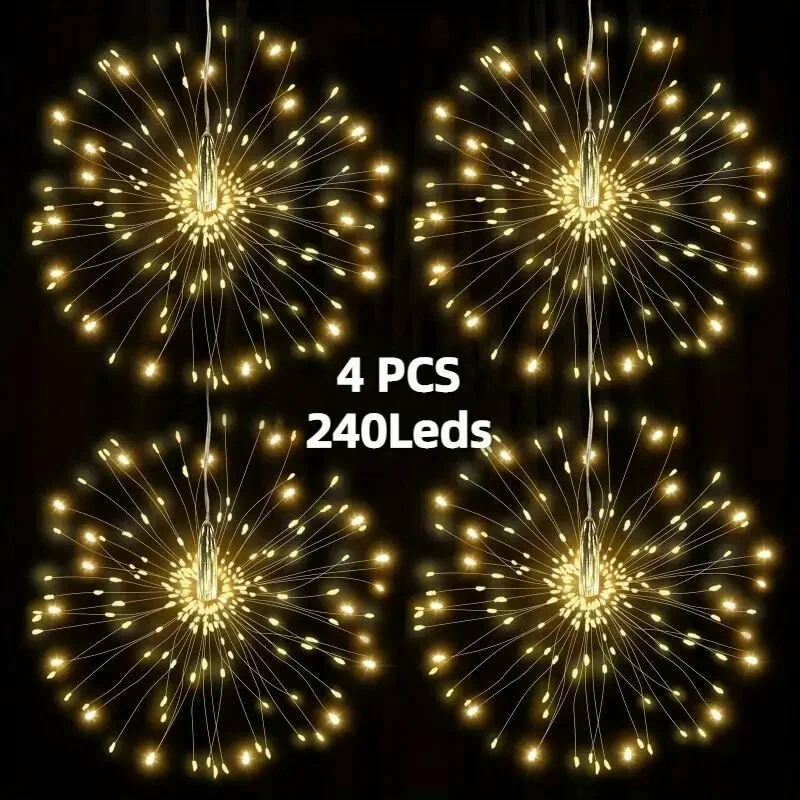 Венок из солнечных фейерверков с дистанционным управлением (240 LED) - изображение 7
