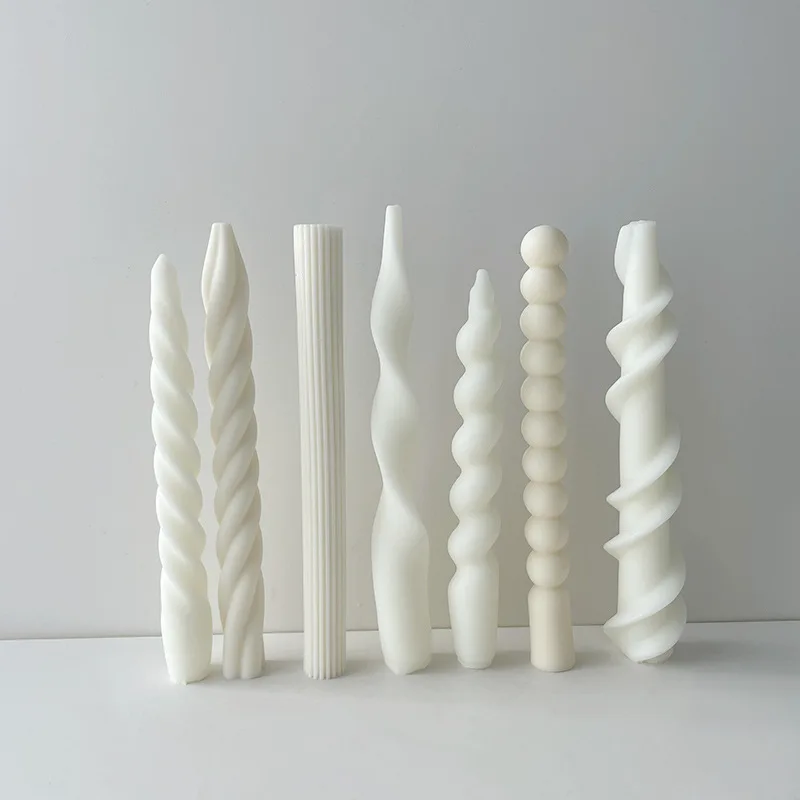 Силиконовые формы для 3D-свечей: DIY-формы для длинных витых спиральных конических свечей - изображение 2