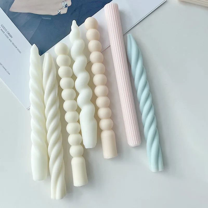 Силиконовые формы для 3D-свечей: DIY-формы для длинных витых спиральных конических свечей - изображение 6