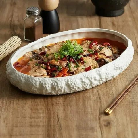 Форма для запекания, керамика, овальная, белая, 27,5 см × 27 см